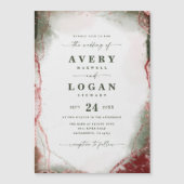 Abstrakte Terra Rosa Magnetic Wedding Einladung (Vorderseite)