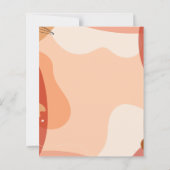 Abstrakte Terracotta-Design-Hochzeit retten das Da (Rückseite)