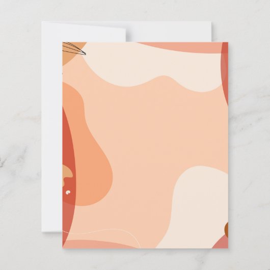 Abstrakte Terracotta-Design-Hochzeit retten das Da (Rückseite)