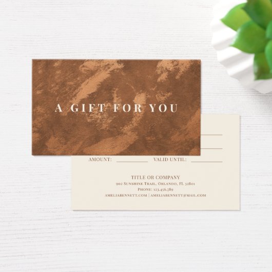 Abstrakte Terracotta Kupfer Burnt Orange Geschenkk (Schreibtisch)