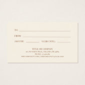 Abstrakte Terracotta Kupfer Burnt Orange Geschenkk (Rückseite)