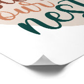 Abstrakte Terrakotta Bless Unsere Nest Typografie Poster (Ecke)