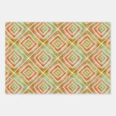Abstrakte Terrakotta, geometrische Quadratziegel Geschenkpapier Set (Vorderseite)
