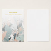 Abstrakte Terrazzo Schmuckkarten sammeln (Vorne & Hinten)