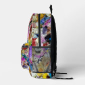 Abstrakte Textilien Bedruckter Rucksack (Rechts)