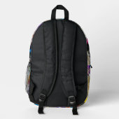 Abstrakte Textilien Bedruckter Rucksack (Rückseite)
