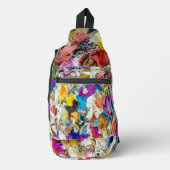 Abstrakte Textilien Crossbody Bag (Vorderseite)