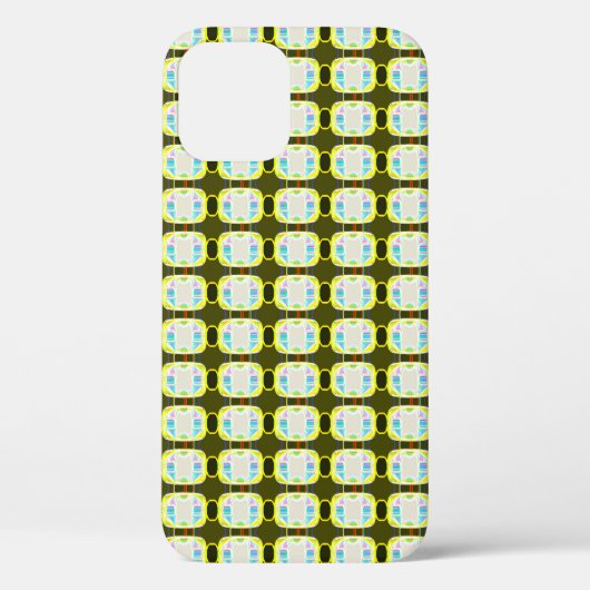 abstrakte Textur, buntes Gingham-Muster, modern Case-Mate iPhone Hülle (Rückseite)