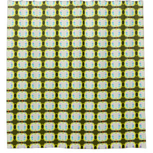 abstrakte Textur, buntes Gingham-Muster, modern Duschvorhang
