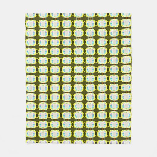 abstrakte Textur, buntes Gingham-Muster, modern Fleecedecke (Vorderseite)