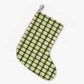 abstrakte Textur, buntes Gingham-Muster, modern Kleiner Weihnachtsstrumpf (Vorderansicht (hängend))