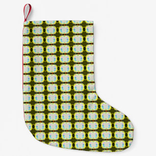 abstrakte Textur, buntes Gingham-Muster, modern Kleiner Weihnachtsstrumpf