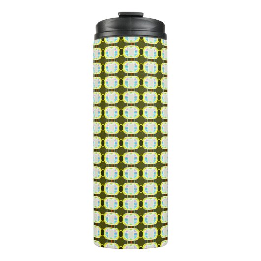 abstrakte Textur, buntes Gingham-Muster, modern Thermosbecher (Vorderseite)