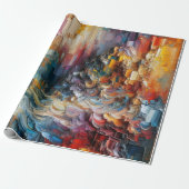 Abstrakte Textur dicken Farbmustern Geschenkpapier (Ungerollt)
