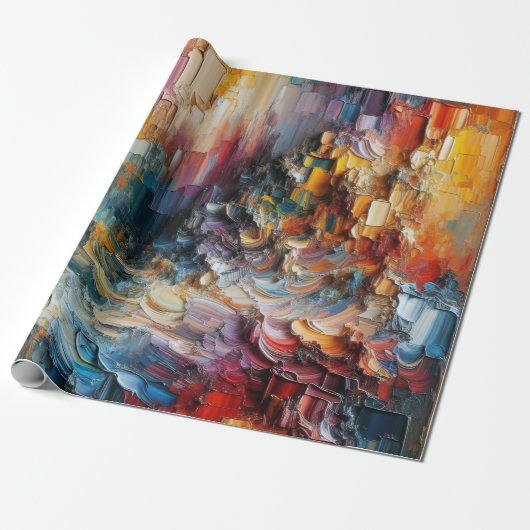 Abstrakte Textur dicken Farbmustern Geschenkpapier (Ungerollt)