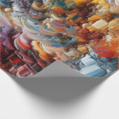 Abstrakte Textur dicken Farbmustern Geschenkpapier (Ecke)