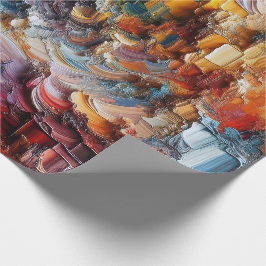 Abstrakte Textur dicken Farbmustern Geschenkpapier (Ecke)