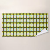 abstrakte Textur, farbenfrohes Gingham-Muster, mod Badehandtuch (Badehandtuch)