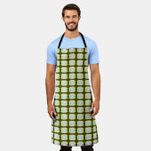 abstrakte Textur, farbenfrohes Gingham-Muster, mod Schürze (Getragen)