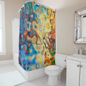 Abstrakte Textur farbig Duschvorhang (Beispiel)