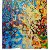 Abstrakte Textur farbig Duschvorhang (Vorderseite)