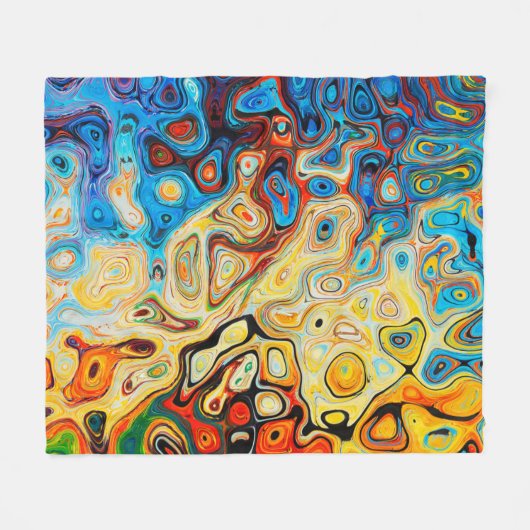 Abstrakte Textur farbig Fleecedecke (Vorderseite (Horizontal))