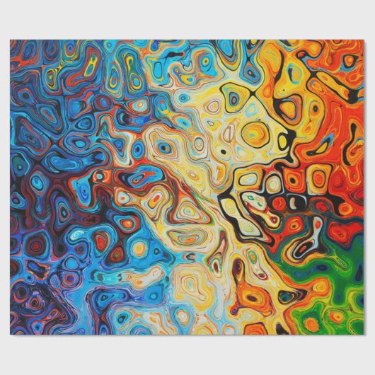 Abstrakte Textur farbig Geschenkpapier (Flach)