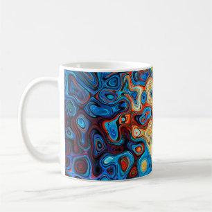 Abstrakte Textur farbig Kaffeetasse