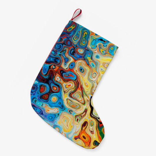 Abstrakte Textur farbig Kleiner Weihnachtsstrumpf (Vorderansicht (hängend))
