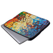 Abstrakte Textur farbig Laptopschutzhülle (Vorne Knopf)