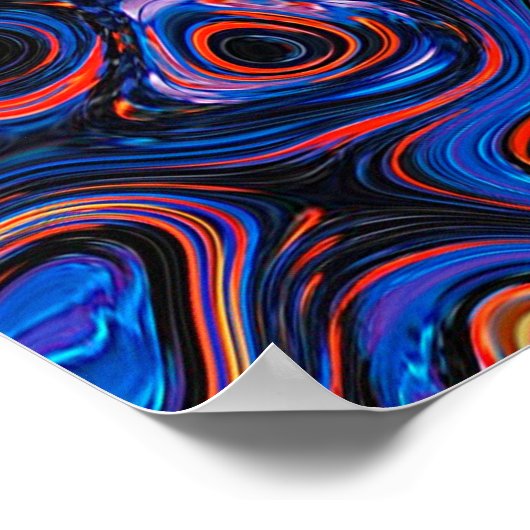 Abstrakte Textur farbig Poster (Ecke)