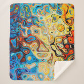 Abstrakte Textur farbig Sherpadecke (Vorderseite)