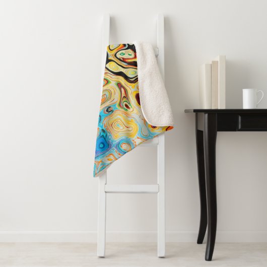 Abstrakte Textur farbig Sherpadecke (Beispiel)