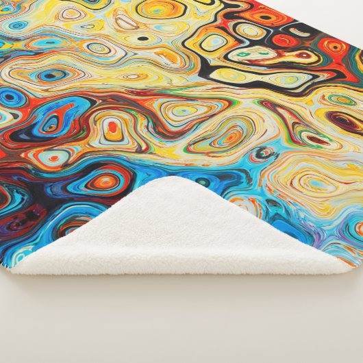 Abstrakte Textur farbig Sherpadecke (3/4)