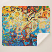 Abstrakte Textur farbig Sherpadecke (Vorderseite (Horizontal))