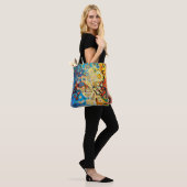 Abstrakte Textur farbig Tasche (Am Model)