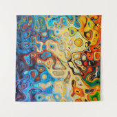 Abstrakte Textur farbig Wandteppich (Vorderseite)