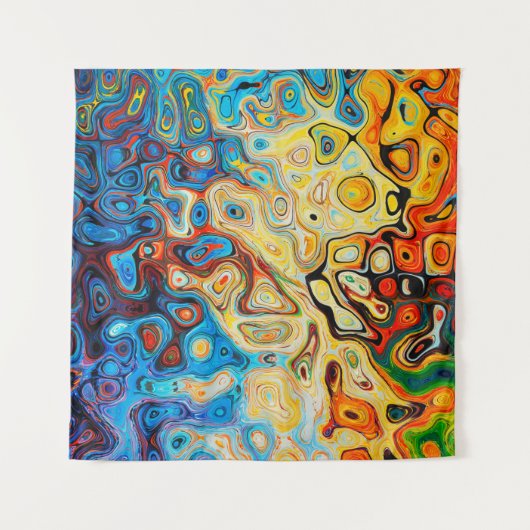 Abstrakte Textur farbig Wandteppich (Vorderseite)