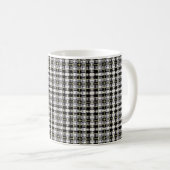 abstrakte Textur, farbiges kariertes Muster, Schwa Kaffeetasse (VorderseiteRechts)