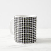 abstrakte Textur, farbiges kariertes Muster, Schwa Kaffeetasse (Vorderseite Links)
