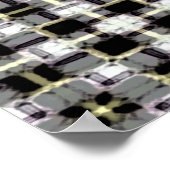 abstrakte Textur, farbiges kariertes Muster, Schwa Poster (Ecke)