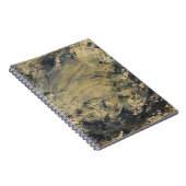 Abstrakte Textur in erthy Beige Black Swirl Notizblock (Rechte Seite)