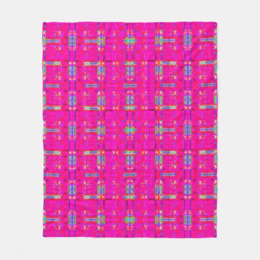 abstrakte Textur, karierte Farbmuster, moderne Fleecedecke (Vorderseite)