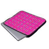 abstrakte Textur, karierte Farbmuster, moderne Laptopschutzhülle (Vorne Knopf)