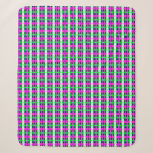 abstrakte Textur, kariertes Farbmuster, Retroteer Sherpadecke