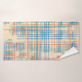 Abstrakte Textur mit Kreuzstreifen. Modern Pat Badehandtuch (Badehandtuch)