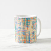 Abstrakte Textur mit Kreuzstreifen. Modern Pat Kaffeetasse (VorderseiteRechts)