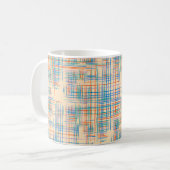 Abstrakte Textur mit Kreuzstreifen. Modern Pat Kaffeetasse (Vorderseite Links)