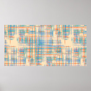 Abstrakte Textur mit Kreuzstreifen. Modern Pat Poster