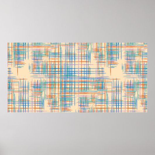 Abstrakte Textur mit Kreuzstreifen. Modern Pat Poster (Vorne)